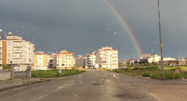 Kilis'te Sağanak Yağış Sonrası Gökkuşağı