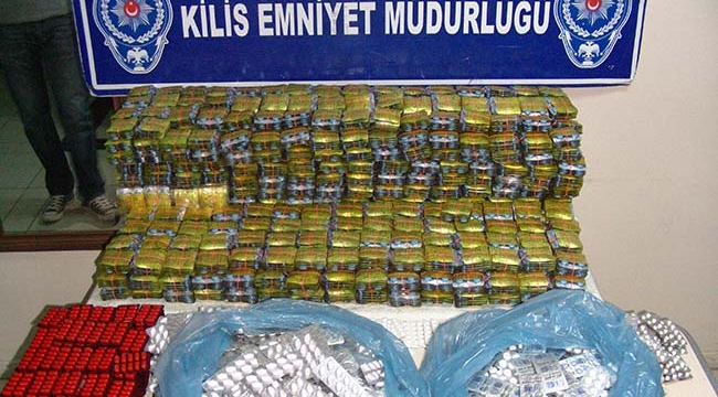 Kilis'te 2 Milyon Adet Uyuşturucu Hap Yakalandı