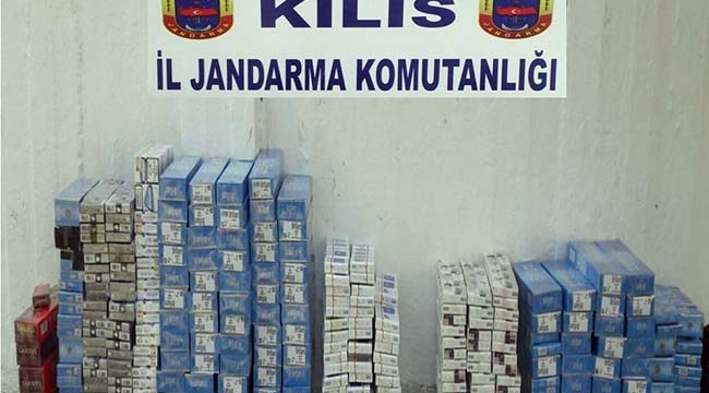 Kilis'te Kaçak Sigara Ele Geçirildi
