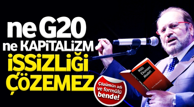 Ne G20, ne kapitalizm işsizliği çözebilir!