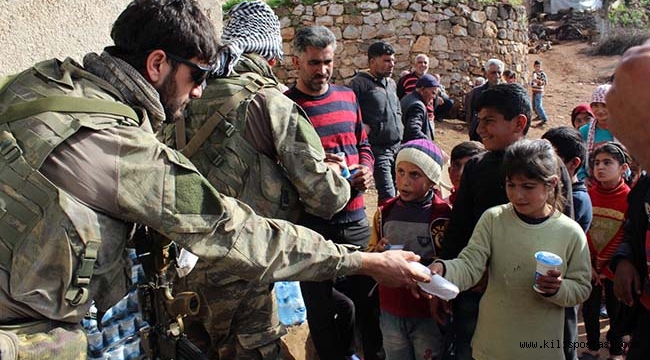 Kilis'ten Afrin'e Moral Yardımı
