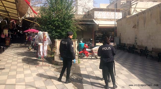 Kilis'te Polisler Yaşlılara Denetim Yapıyor