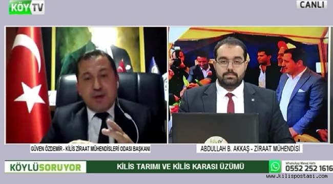 Kilis Tarımı Köy Tv'de Masaya Yatırıldı