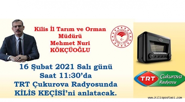İl Tarım ve Orman Müdürü TRT Çukurova'ya Konuk Oluyor