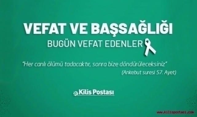 Bugün Vefat Edenler 14 Eylül 2022