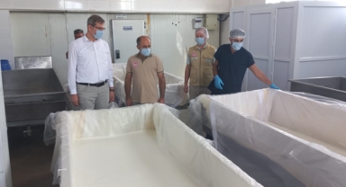 İl Tarım Müdürlüğü Peynir Üretim Tesisini Denetledi
