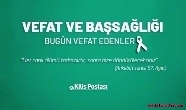 Bugün Vefat Edenler 14 Ekim 2022
