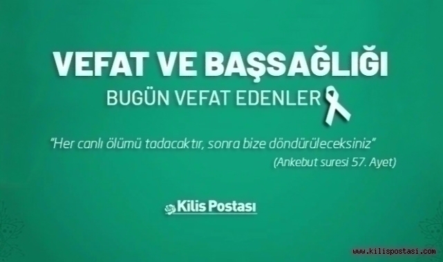 Bugün Vefat Edenler 3 Ekim 2022