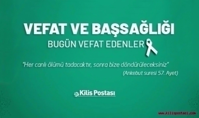 Bugün Vefat Edenler 4 Ekim 2022