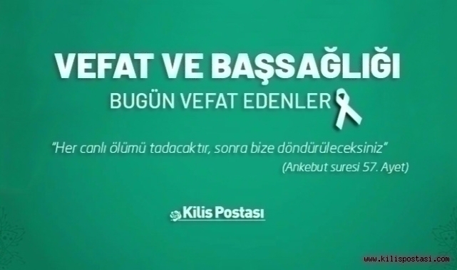 Bugün Vefat Edenler 7 Ekim 2022