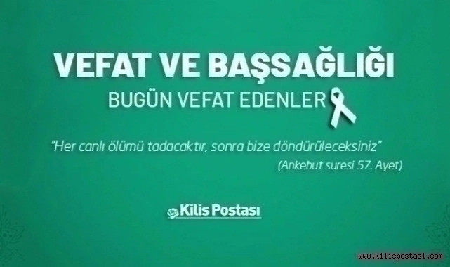 Bugün Vefat Edenler 17 Kasım 2022