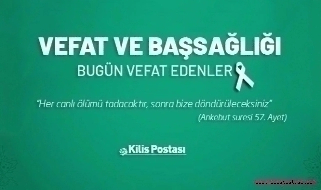 Bugün Vefat Edenler 9 Ocak 2023