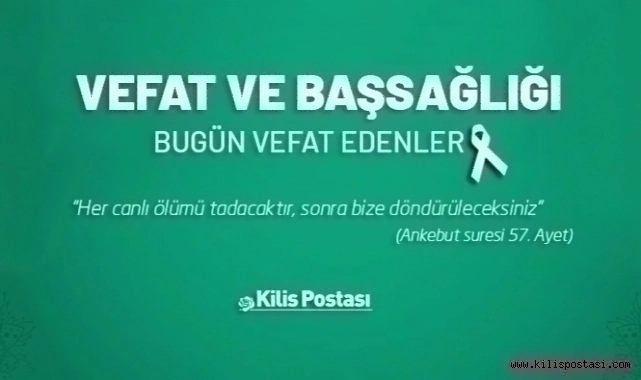 Bugün Vefat Edenler 31 Mayıs 2023