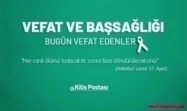 Bugün Vefat Edenler 19 Ağustos 2023