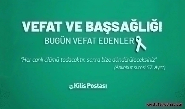 Bugün Vefat Edenler 5 Ekim 2023