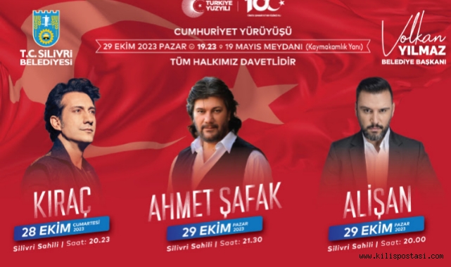 SİLİVRİ’DE DOLU DOLU CUMHURİYET COŞKUSU YAŞANIYOR