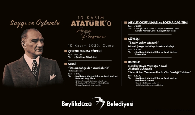 BEYLİKDÜZÜ ATA’SINI SAYGI VE ÖZLEMLE ANACAK