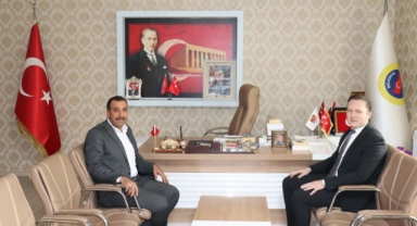 Polateli Kaymakamı Kılıç'tan Belediye Başkanı Çelik'e Ziyaret