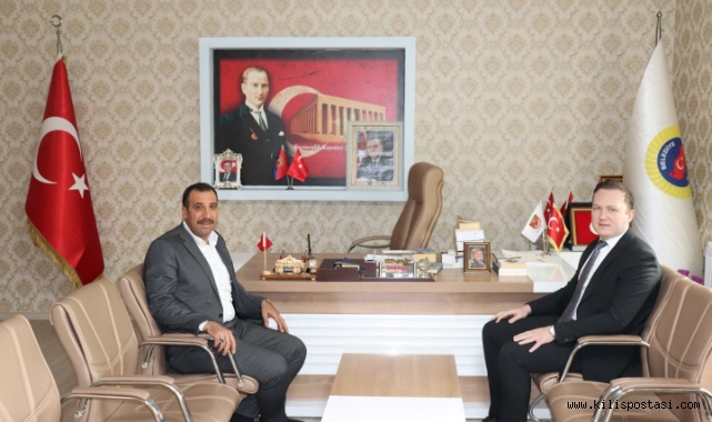 Polateli Kaymakamı Kılıç'tan Belediye Başkanı Çelik'e Ziyaret
