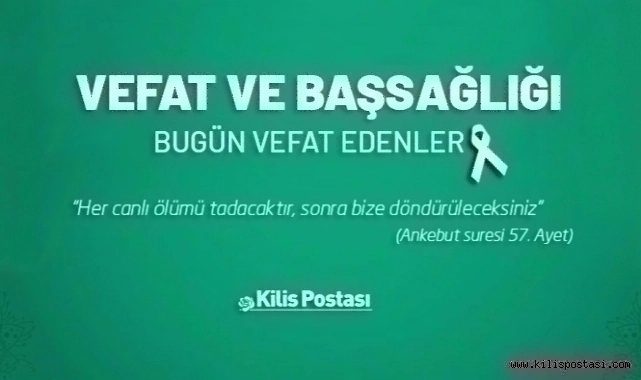 Bugün Vefat Edenler 10 Mayıs 2024