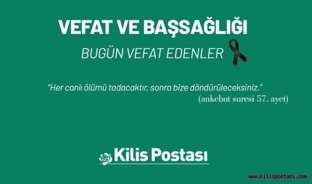 Bugün Vefat Edenler 3 Temmuz 2024