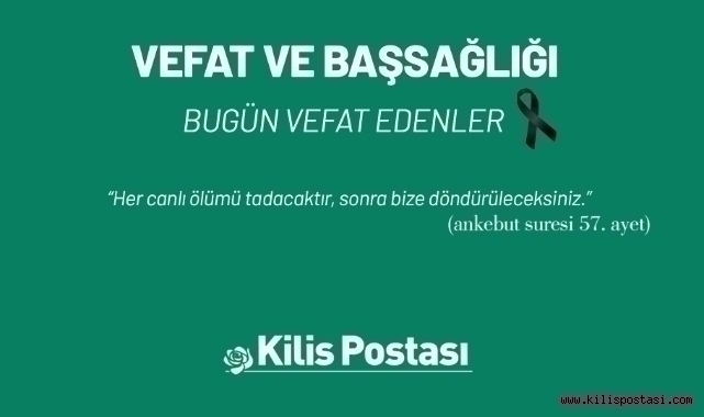 Bugün Vefat Edenler 31 Temmuz 2024