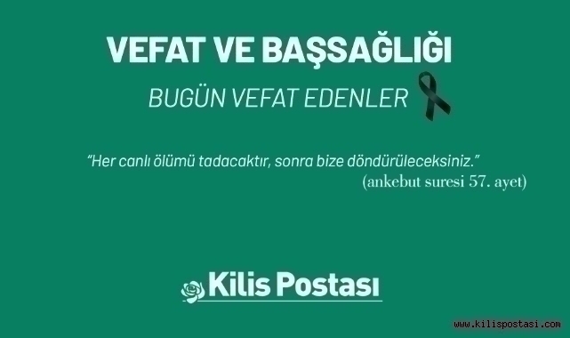 Bugün Vefat Edenler 12 Ağustos 2024