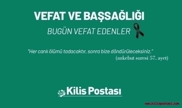Bugün Vefat Edenler 2 Ağustos 2024