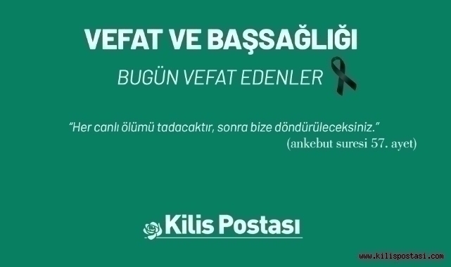 Bugün Vefat Edenler 3 Ağustos 2024