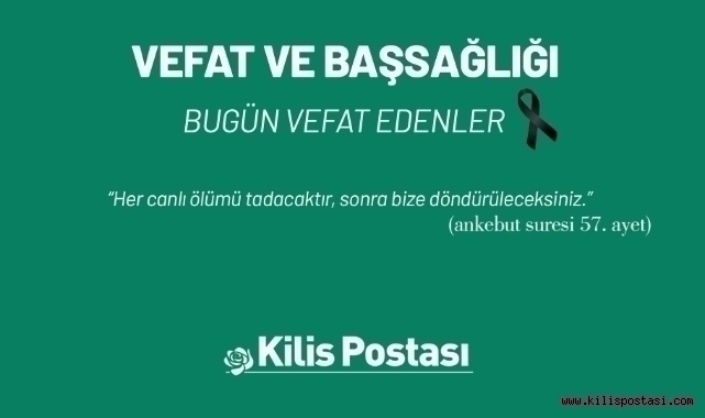 Bugün Vefat Edenler 25 Ekim 2024
