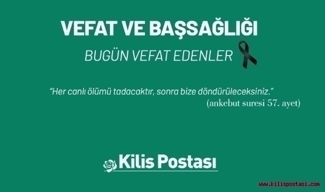 Bugün Vefat Edenler 20 Kasım 2024