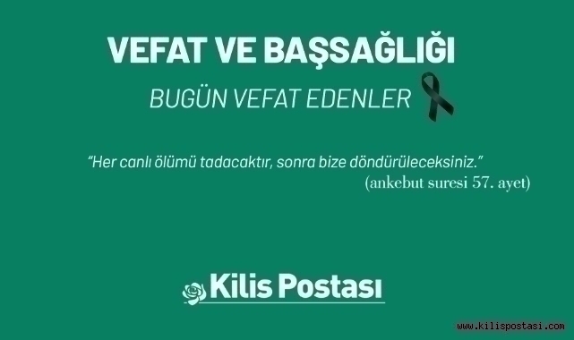 Bugün Vefat Edenler 25 Kasım 2024