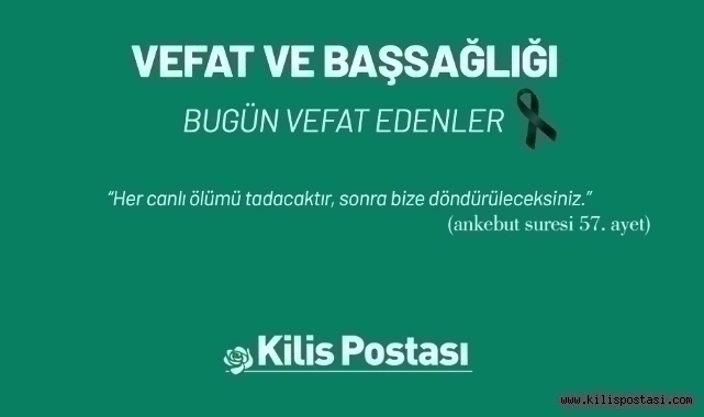 Bugün Vefat Edenler 23 Aralık 2024