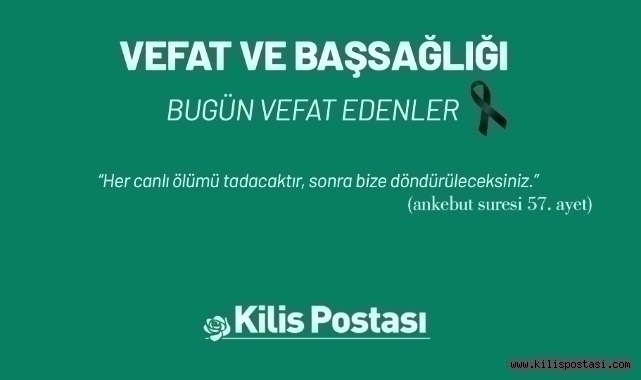 Bugün Vefat Edenler 4 Aralık 2024