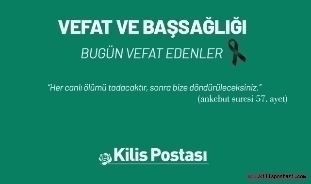 Bugün Vefat Edenler 2 Ocak 2025