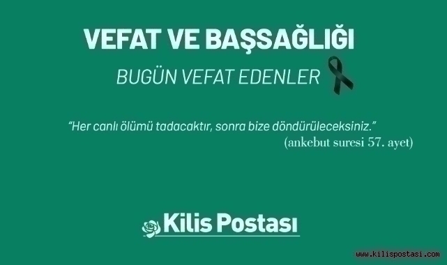 Bugün Vefat Edenler 24 Nisan 2025