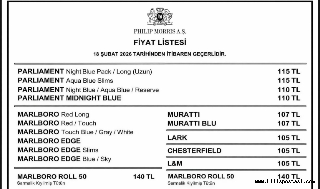 Philip Morris Grubuna Zam: Yeni Fiyat Listesi Açıklandı