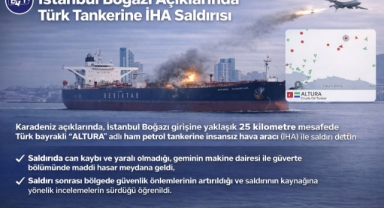 İstanbul Boğazı Açıklarında Türk Tankerine İHA Saldırısı