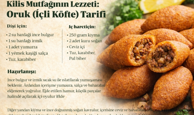 Kilis Mutfağının Lezzeti: Oruk (İçli Köfte) Tarifi
