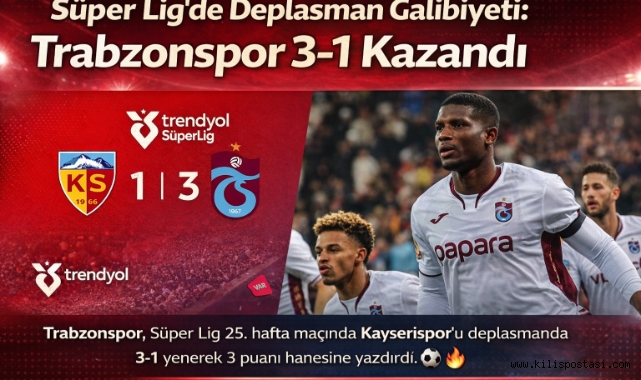 Süper Lig’de Deplasman Galibiyeti: Trabzonspor 3-1 Kazandı