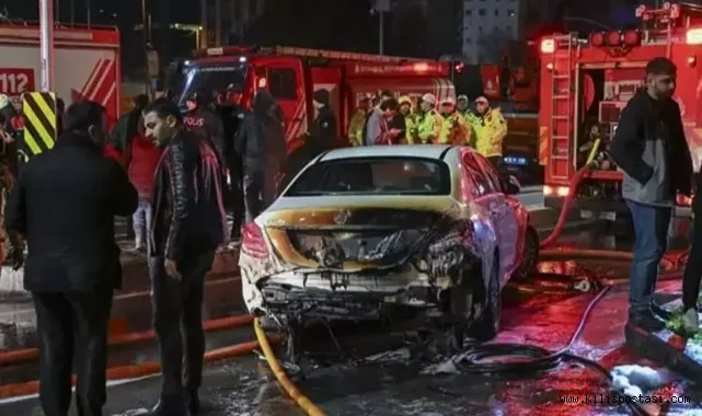 Beşiktaş'ta milyonluk yangın! 15 lüks araç küle döndü