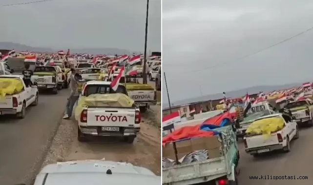 Irak'tan yardım kampanyası! Araçlar akın akın İran'a gidiyor