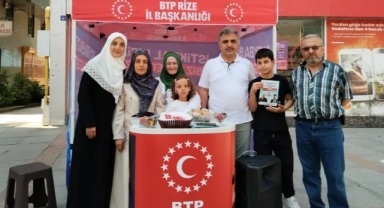 BTP Rize Teşkilatından Fındıklı’da stant ve esnaf çıkarması