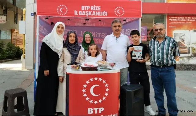 BTP Rize Teşkilatından Fındıklı’da stant ve esnaf çıkarması