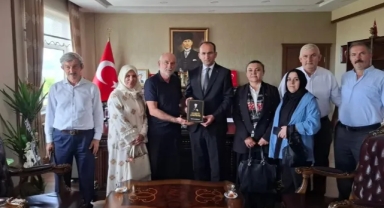 BTP heyetinden Beşikdüzü Kaymakamı Sarıdoğan’a ziyaret