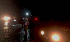 Kilis'te Sağanak Yağış Yol Kapattı