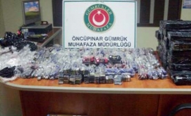 Öncüpınar?da Kaçak Eşya Yakalandı