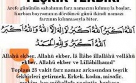 Teşrik Tekbirlerini Unutmayalım!